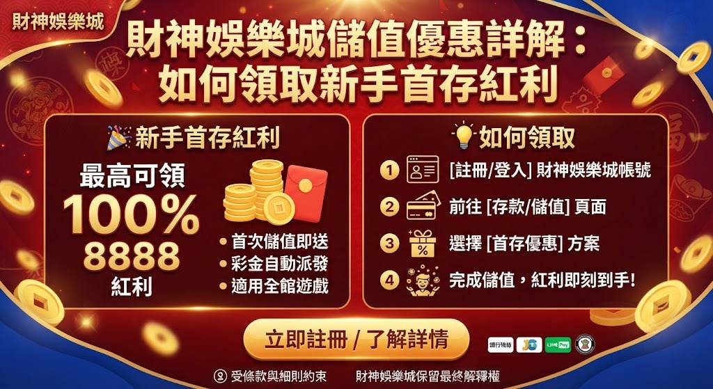 如何領取新手首存紅利